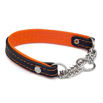 Halsband Med Kedja Orange 18 mm x 55cm