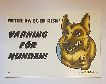 Skylt Varning För Hunden Schäfer