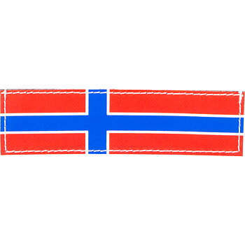 Julius-K9 Kardborremärke Norsk Flagga Small 110x30mm