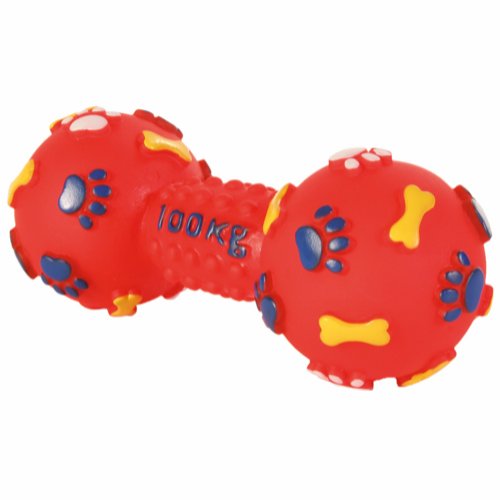 Jolly Paw Vinylhantel 15cm Röd 