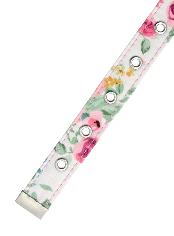 Urban Pup Halsband Pink Floral Cascade Vit/Rosa/Grön Large - 3