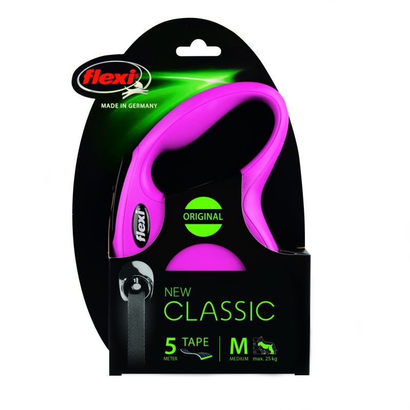 Flexi New Classic Tape Flexikoppel Small 5 Meter Rosa - 2
