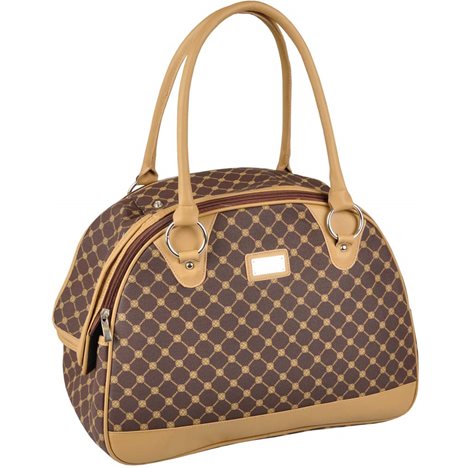 Bärväska Chloe Brun/Beige 41x20x31cm 