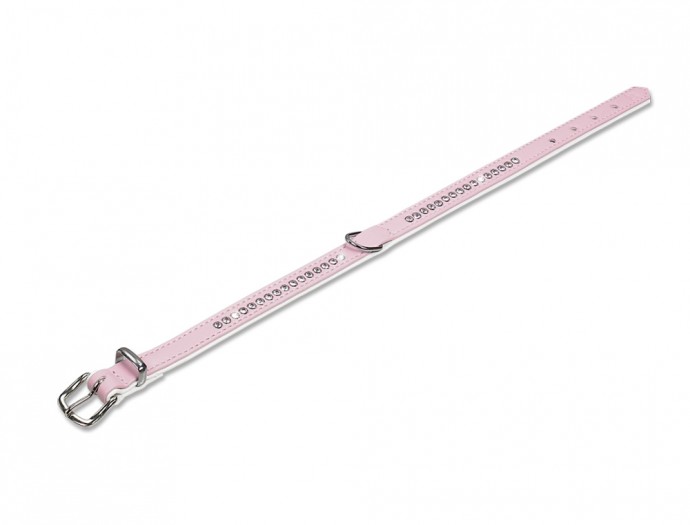 Nobby Halsband Crystal Single Ljusrosa 37 cm