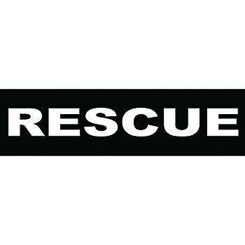 Julius-K9 Kardborremärke Rescue Small 110x30mm