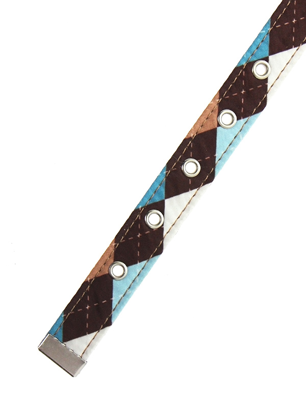 Urban Pup Halsband Brun & Blå Argyle Large - 5