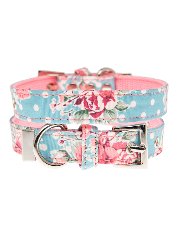 Urban Pup Vintage Rose Blommigt Halsband Large