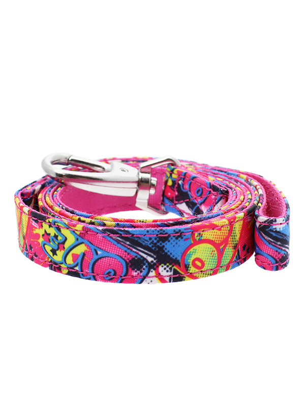 Urban Pup Pink Graffiti Fabric Koppel