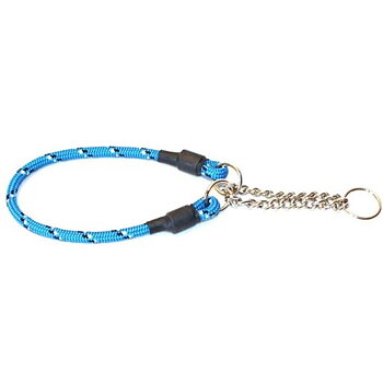 Hundhalsband Rundhalvstryp Med Reflex Blå 25cm