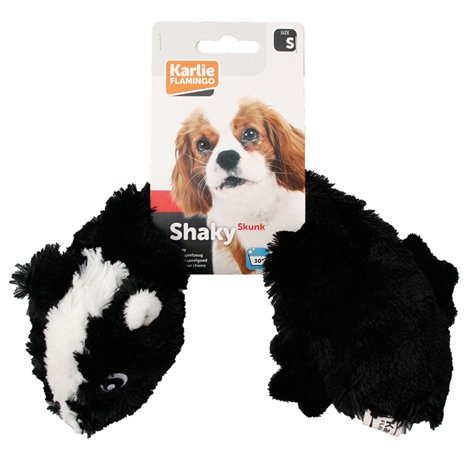 Flamingo Hundleksak Plysch Shaky Skunk Small 32x14cm - 2