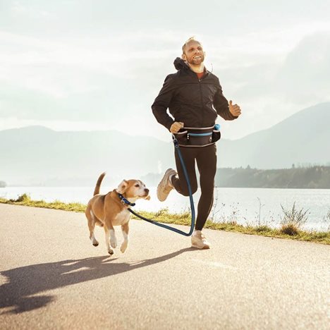 Duvo Joggingbälte Med Expanderlina Svart/Blå Large  - 2