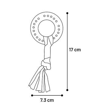 Hundleksak Benty Ring Valp Rosa 17cm