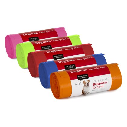 Dogman Bajspåse Knythandtag 60-Pack Orange - 2