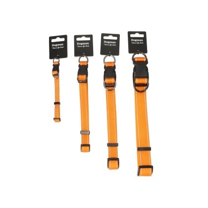 Dogman Justerbart Halsband Iris 10mm x 22-35cm Orange Small - 2