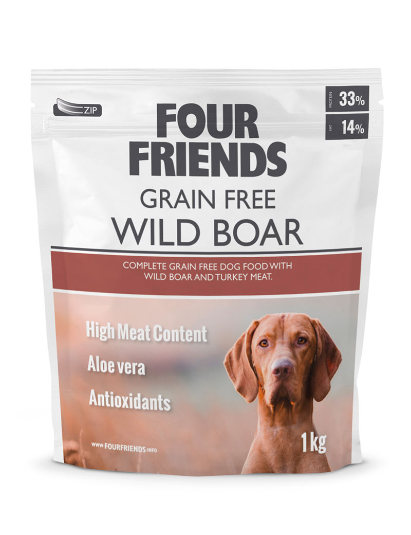 FourFriends Hundfoder Grain Free Wild Boar 1 Kg 