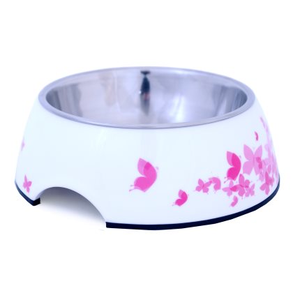 Dogman Matskål Small Melamin Vit/Rosa 160ml