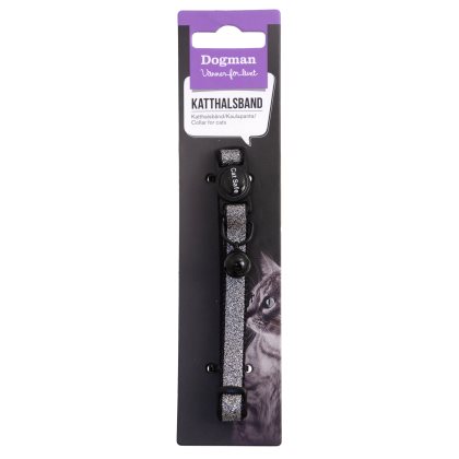 Dogman Katthalsband Glitter Svart