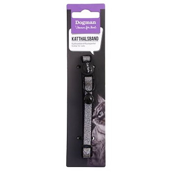 Dogman Katthalsband Glitter Svart