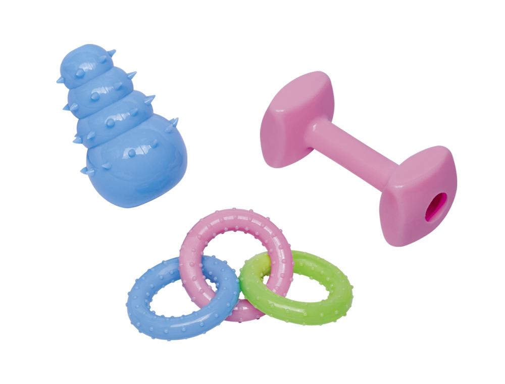 Valpset i TPR Hantel, Kedja & Jumper 10/12/8cm 