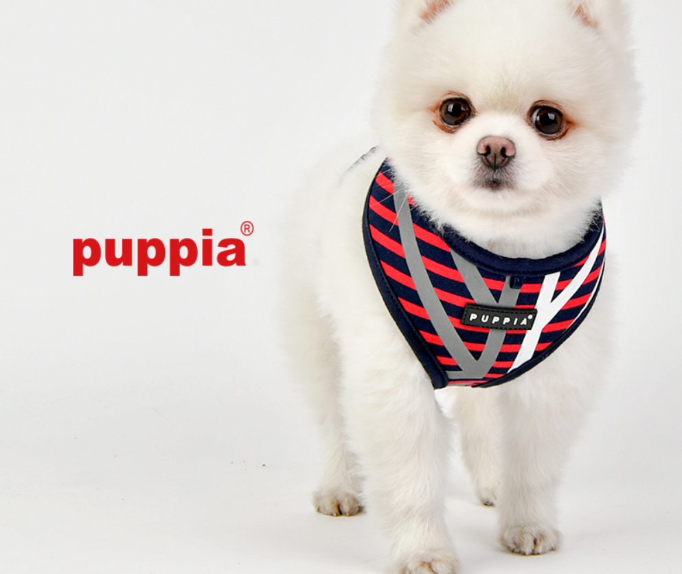 Puppia Sele Briton Marinblå/Röd Small - 8