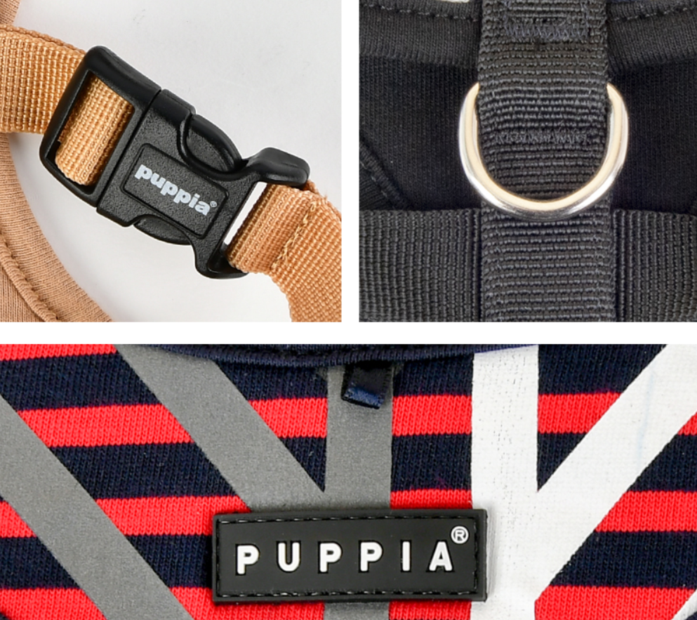 Puppia Sele Briton Marinblå/Röd Small - 7