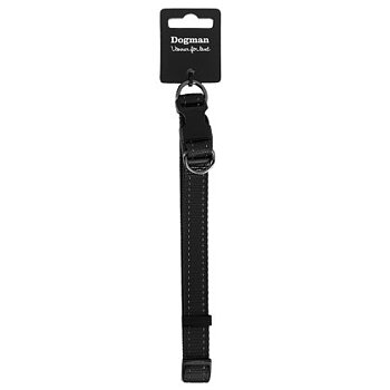 Dogman Justerbart Halsband Iris 10mm x 22-35cm Svart Small
