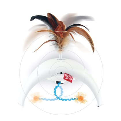 GiGwi Feather Spinner Pet Droid Kattleksak 