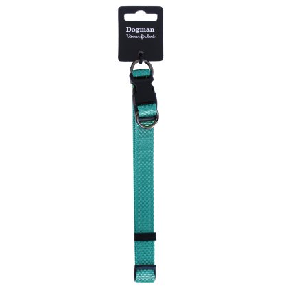 Dogman Justerbart Halsband Iris 15mm x 35-50cm Turkos Medium - 2