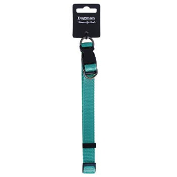Dogman Justerbart Halsband Iris 20mm x 35-60cm Turkos Large