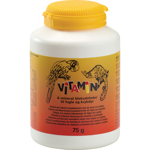 Multivitamin För Fåglar & Reptiler 75 Gram