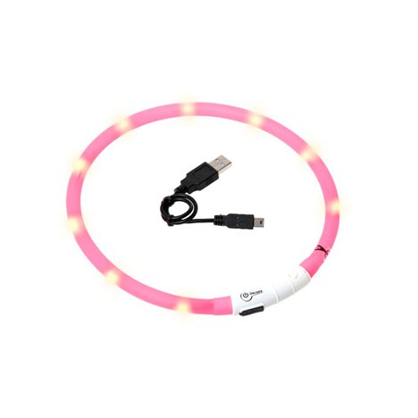 Blinkande Justerbart Halsband Rosa