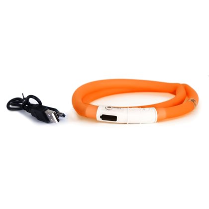 Dogman Blinkhalsband LED Orange 20-65cm - 2