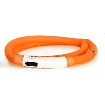 Dogman Blinkhalsband LED Orange 20-65cm