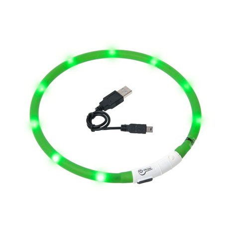 Blinkande Justerbart Halsband Grön