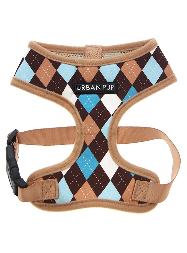 Urban Pup Brown & Blue Argyle Sele Blå/Brun