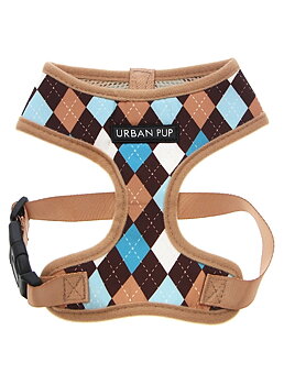 Urban Pup Brown & Blue Argyle Sele Blå/Brun