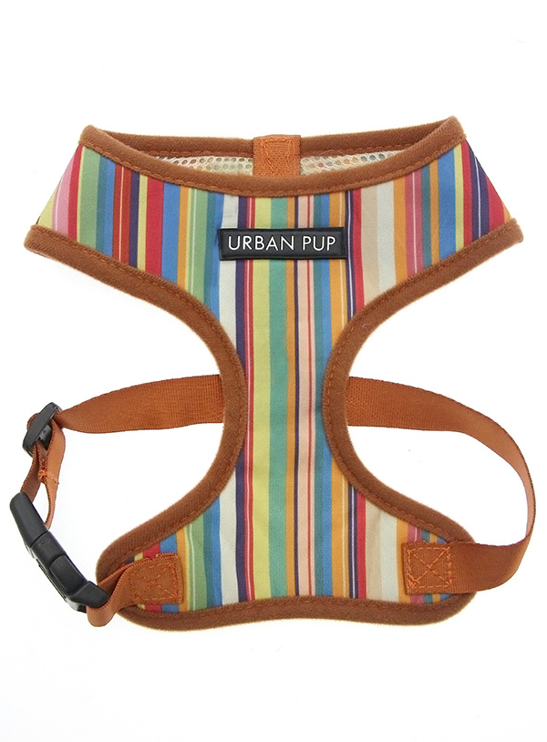 Urban Pup Henley Striped Sele Brun Med Flerfärgade Ränder