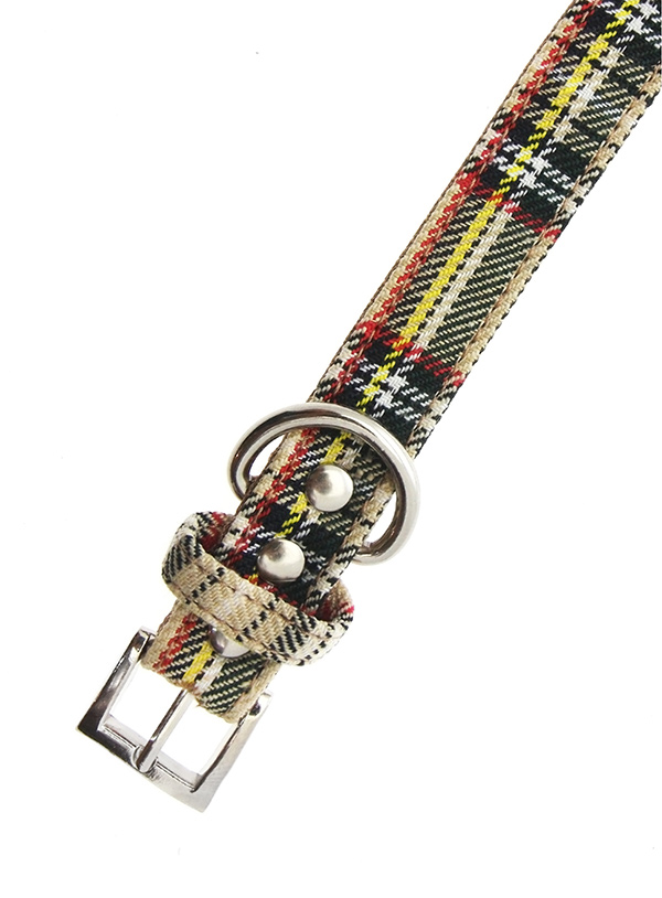 Urban Pup Halsband Brun Tartan Small - 2