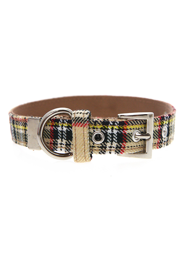 Urban Pup Halsband Brun Tartan Small - 4