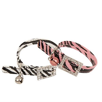 Catspia Tigris Katthalsband Rosa/Svart