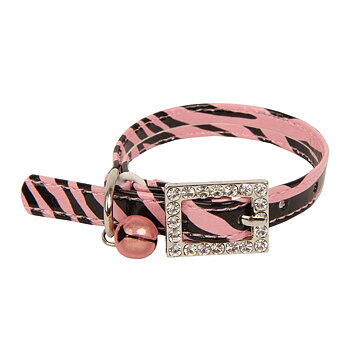 Catspia Tigris Katthalsband Rosa/Svart