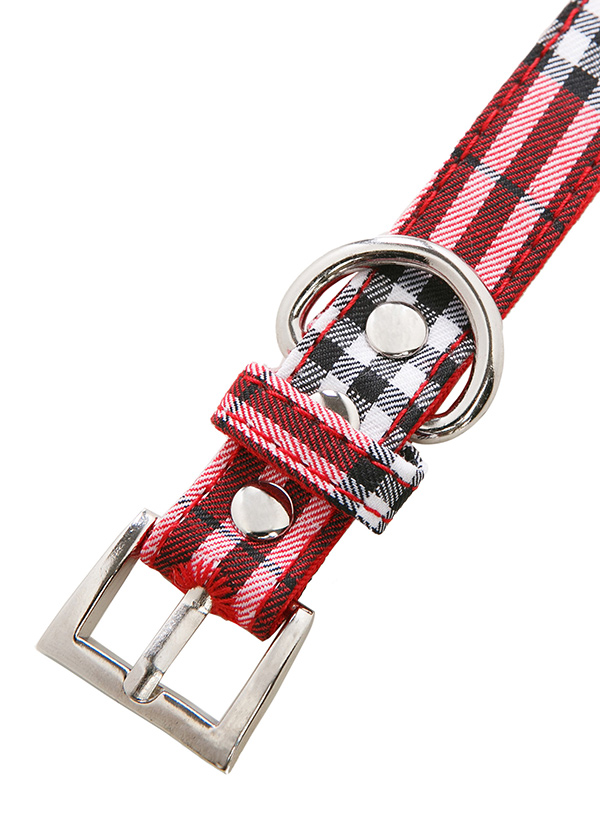 Urban Pup Halsband Röd Tartan Medium - 2
