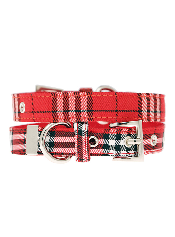Urban Pup Halsband Röd Tartan Large - 3