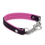 Alac Halsband Med Kedja Cerise 12 mm x 35cm