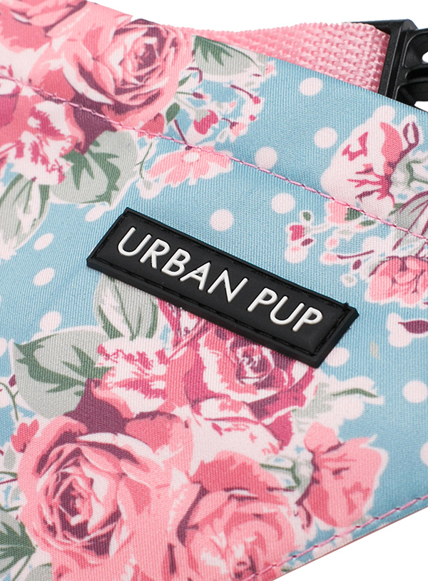 Urban Pup Vintage Rose Floral Bandana Rosa/Blå Medium - 3