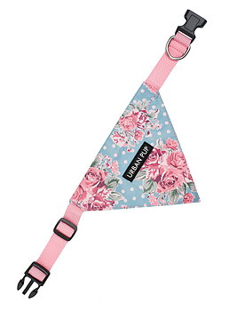 Urban Pup Vintage Rose Floral Bandana Rosa/Blå Medium
