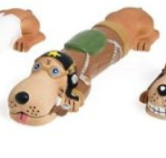 Gummileksak Hund i Uniform Flygkapten 38cm