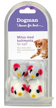 Dogman Kattleksak Möss 4-Pack 5cm