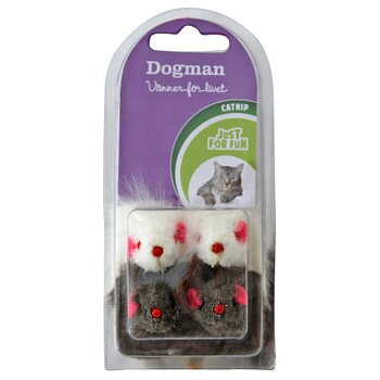 Dogman Kattleksak Möss 4-Pack 5cm