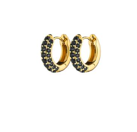 Timeless Tiny Hoops Svart Spinel